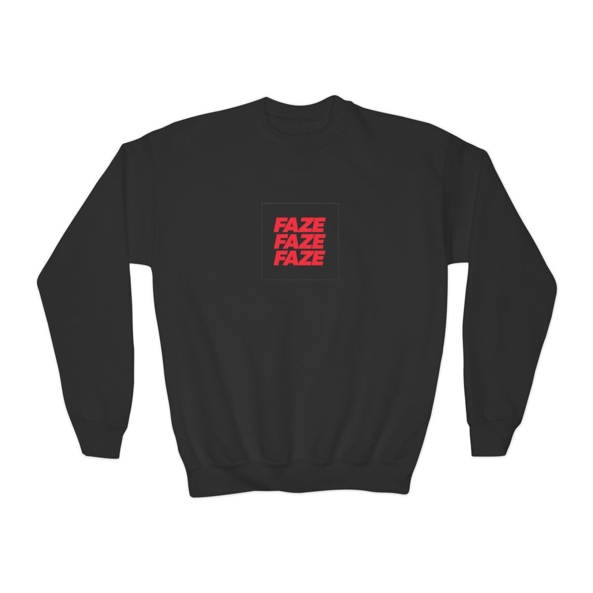 Four Star Embroidered Zip Up Kids Sweatshirt (Black) - alternate angle 2, merchandise