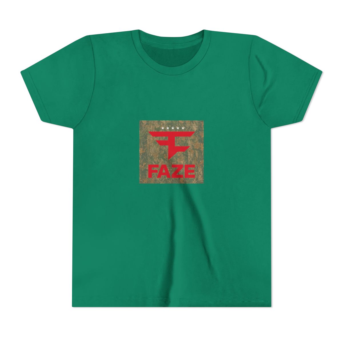 Four Star Left Chest Kids Tee (Camo) - alternate angle 2, merchandise